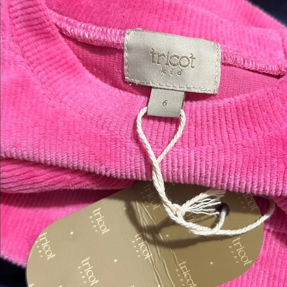 Tricot Kid Girls Pajama Set Pink Shirt Pants Cotton Blend Brand New